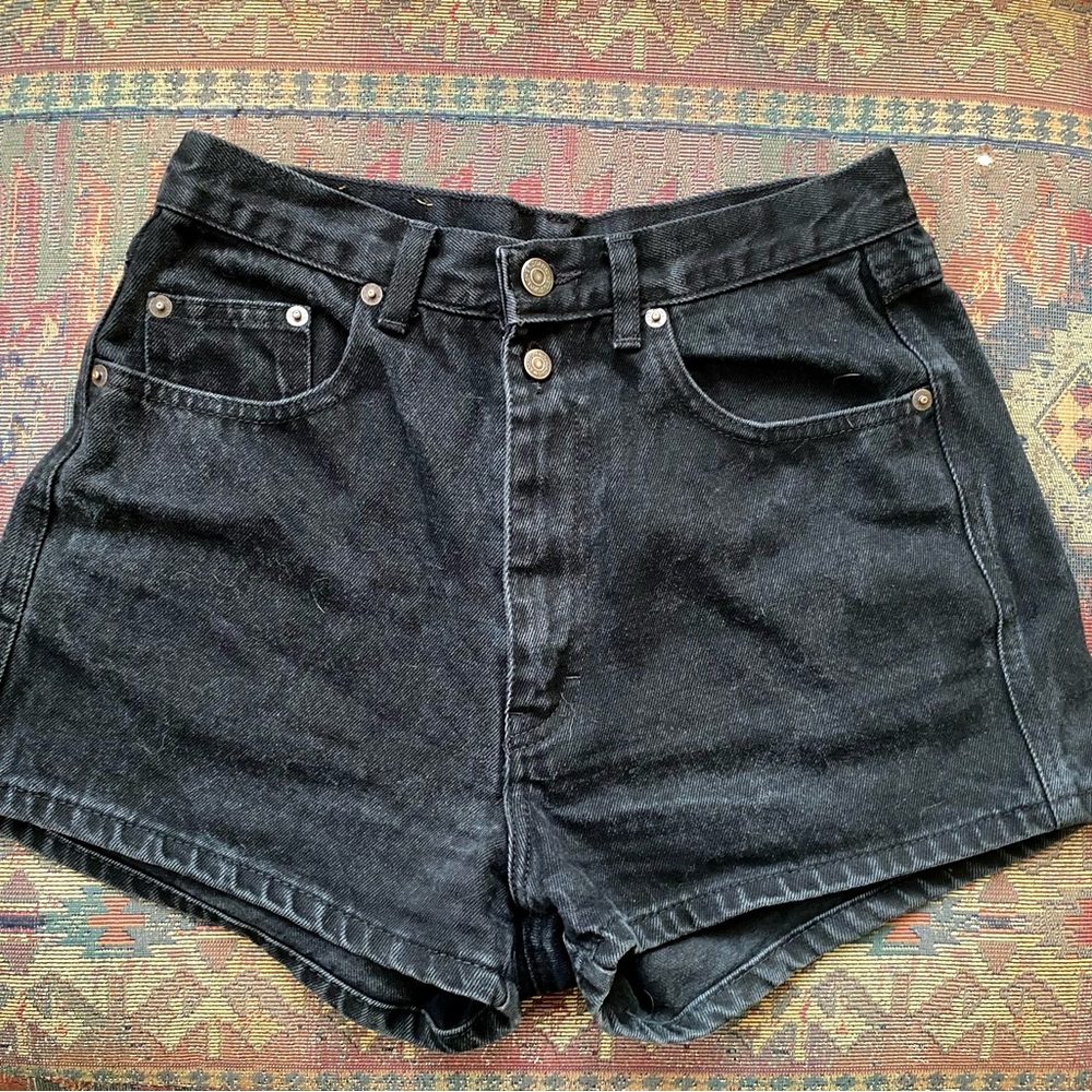Vintage Jordache Black High Waist Denim Shorts 100% Cotton